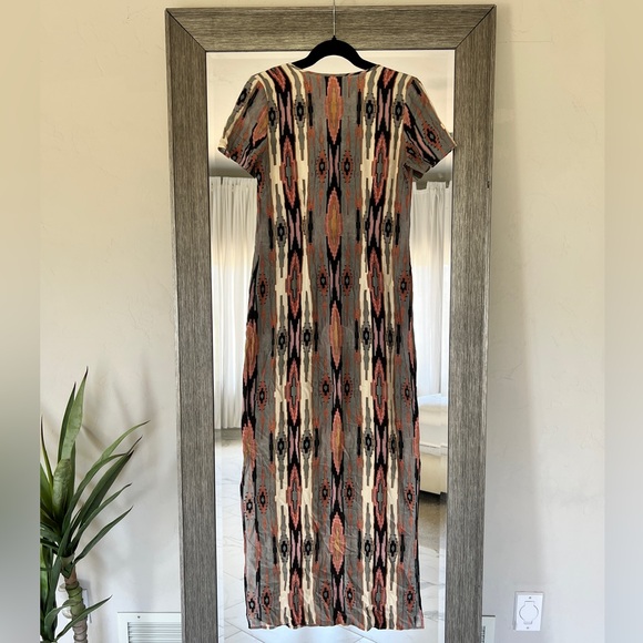 Tucker Aztec print silk maxi dress size small - Picture 2 of 6